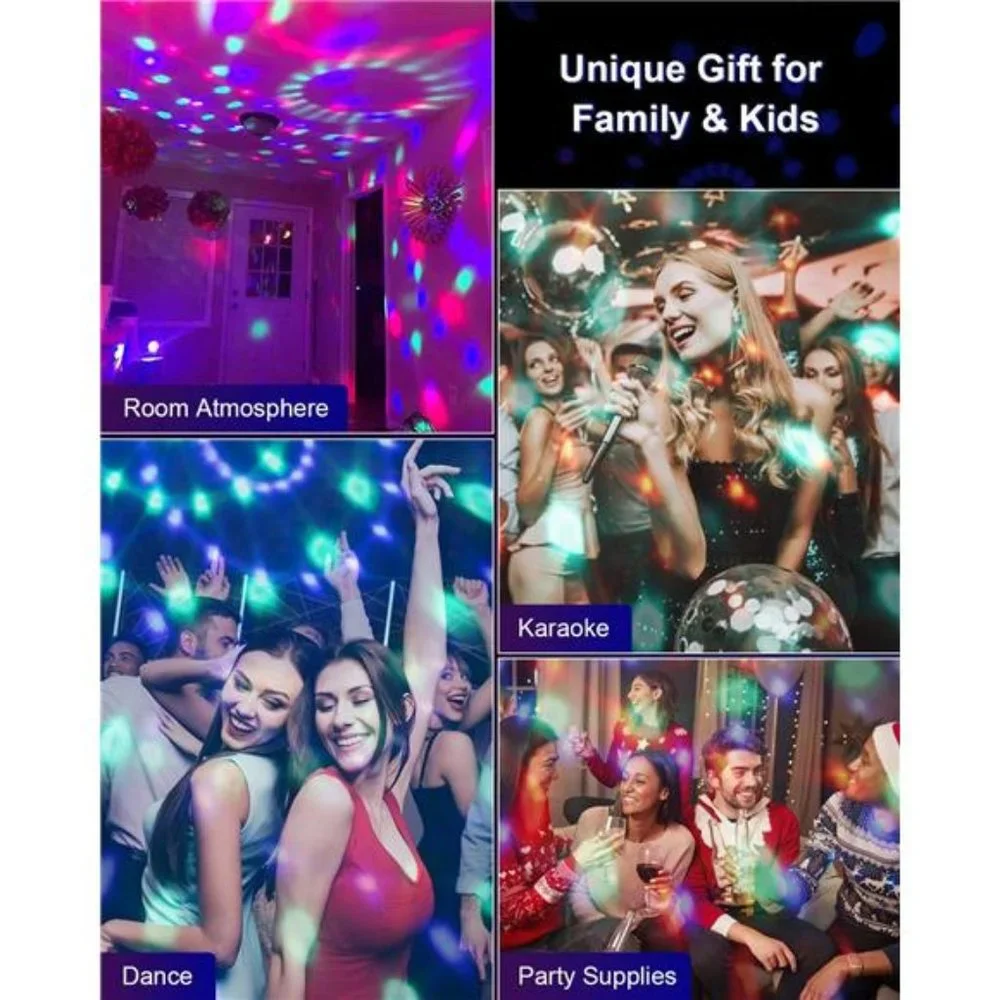 Sound Activated Party Lights with Remote Control, Disco Ball Strobe Lamp 7 Modes